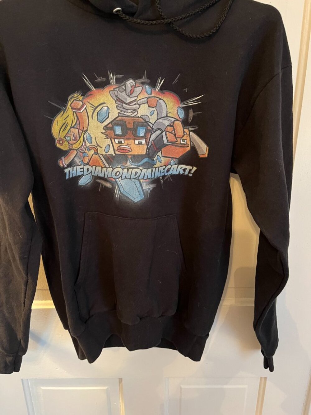 The Diamond Minecart Hoodie Unisex Size Small black graphic hoodie